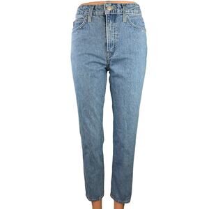 Aritzia Sun-deh Womens Blue Denim High Rise Casual Tapered Leg Jeans Pant Size 2